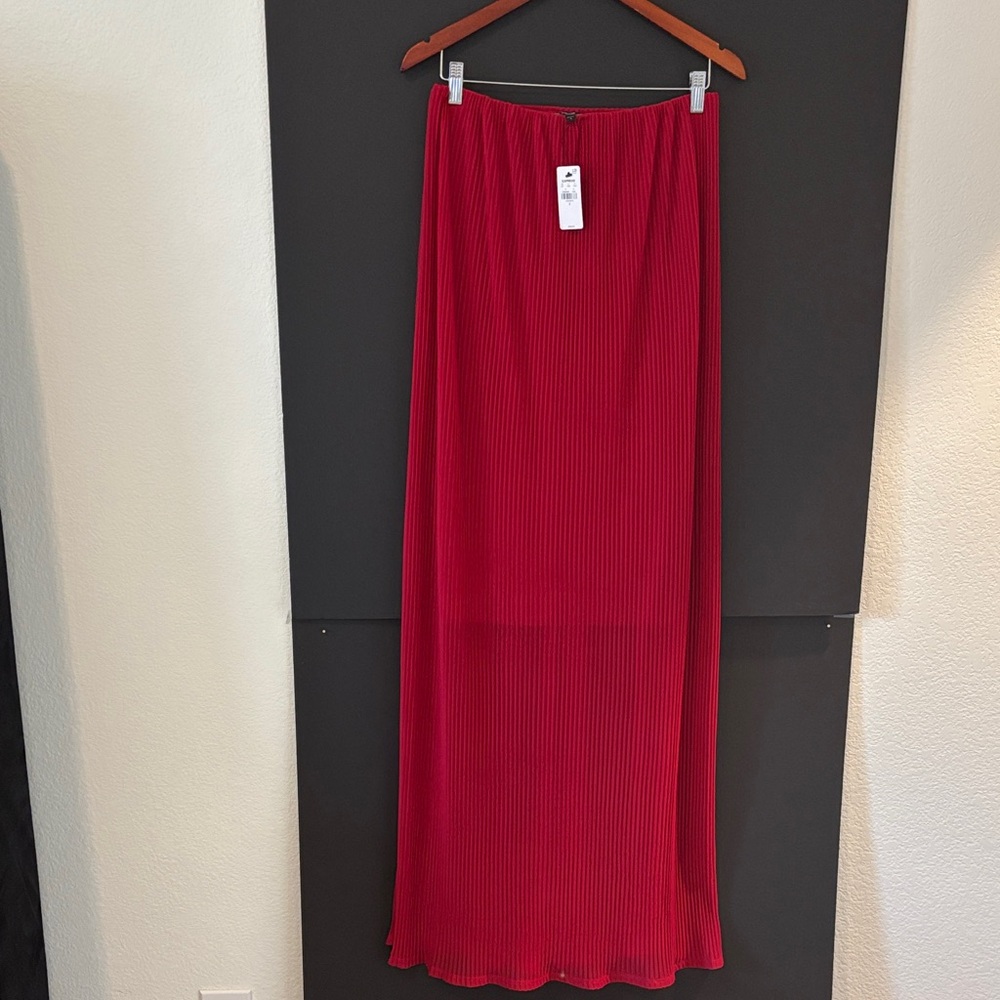 Express Vibrant Red Maxi Skirt